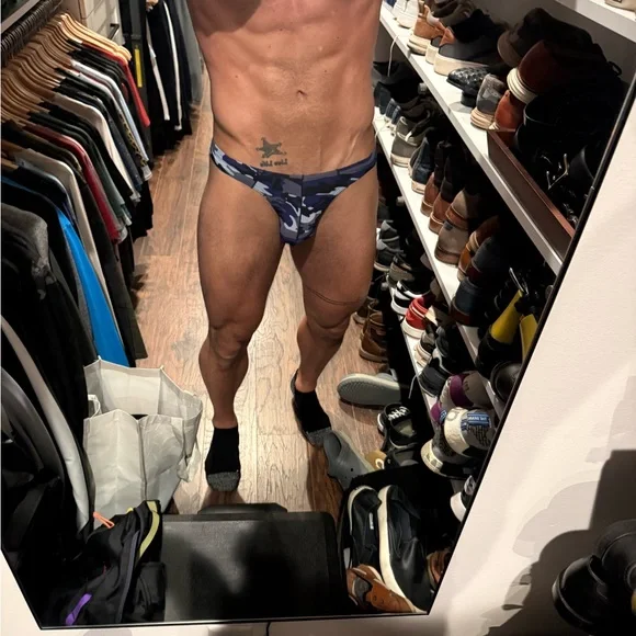 Men's Blue Camouflage Underwear - Picture 1 of 3